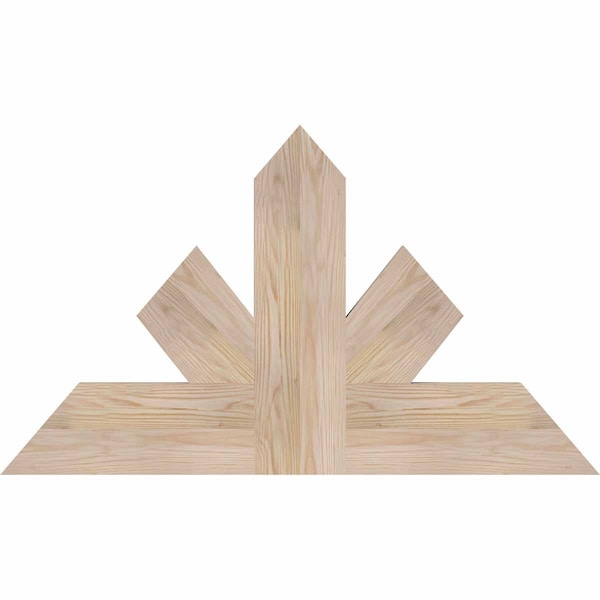 Ekena Millwork Saratoga Smooth Timber Gable Bracket, Douglas Fir, 36"W x 21"H x 1 1/2"D x 5 1/2"F, 14/12 Pitch GBW036X21X0206SAR00SDF - main